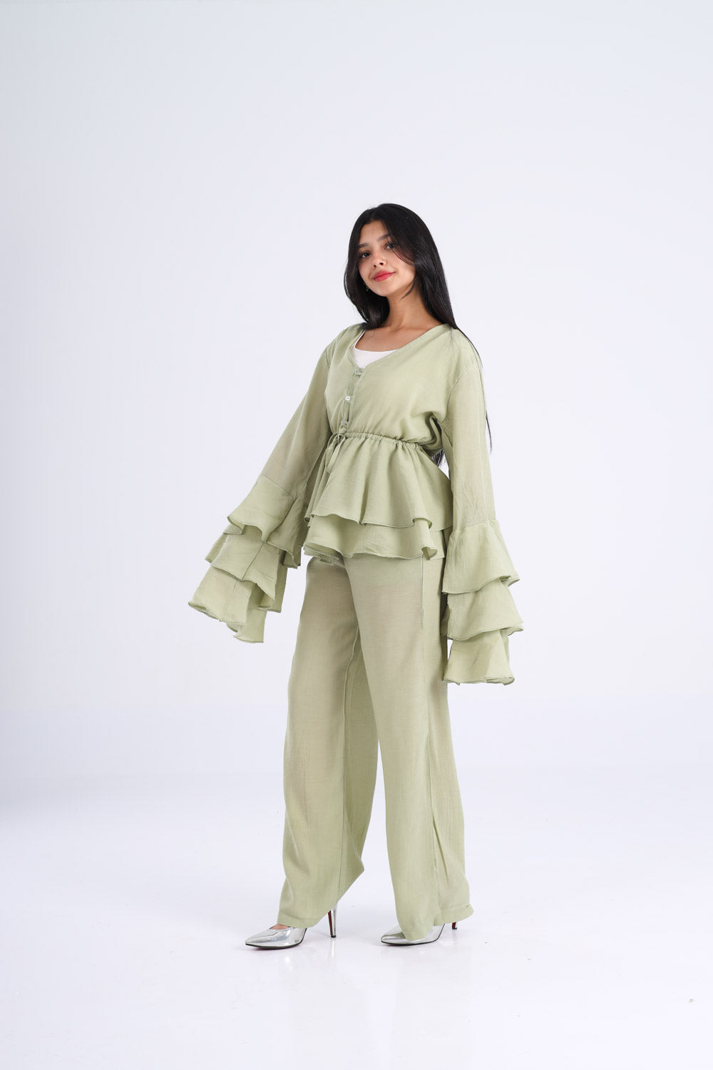 The Ruffles Set in Mint