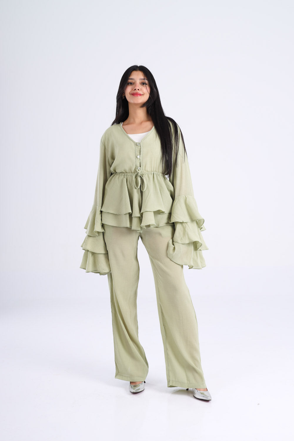 The Ruffles Set in Mint