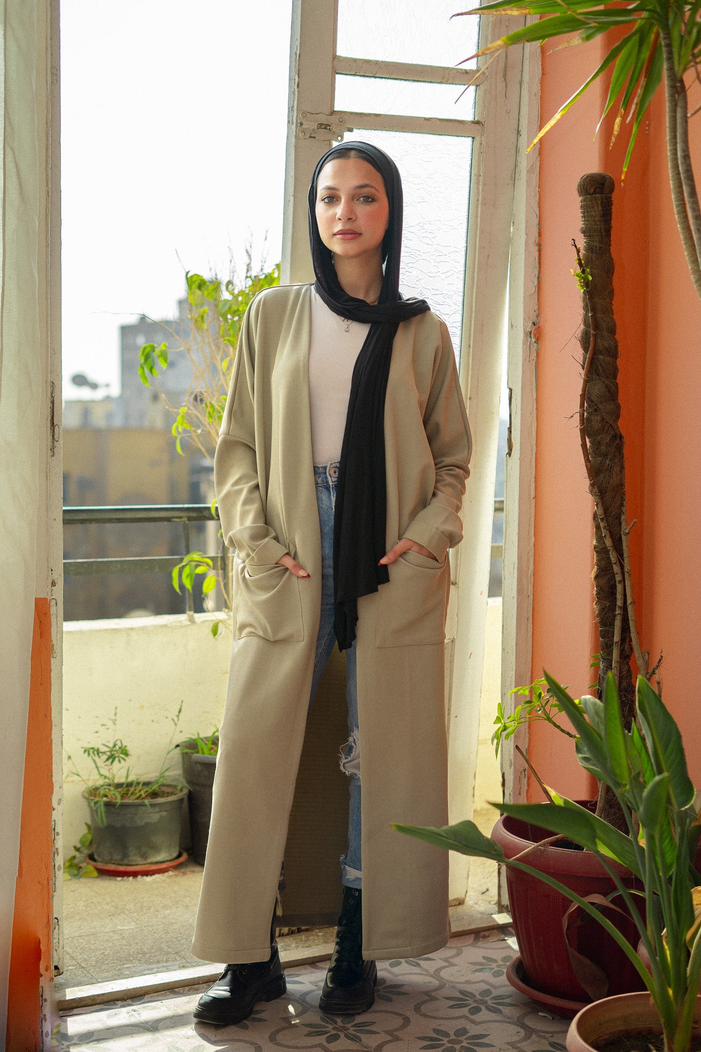 The Oversized Cardigan in Greige
