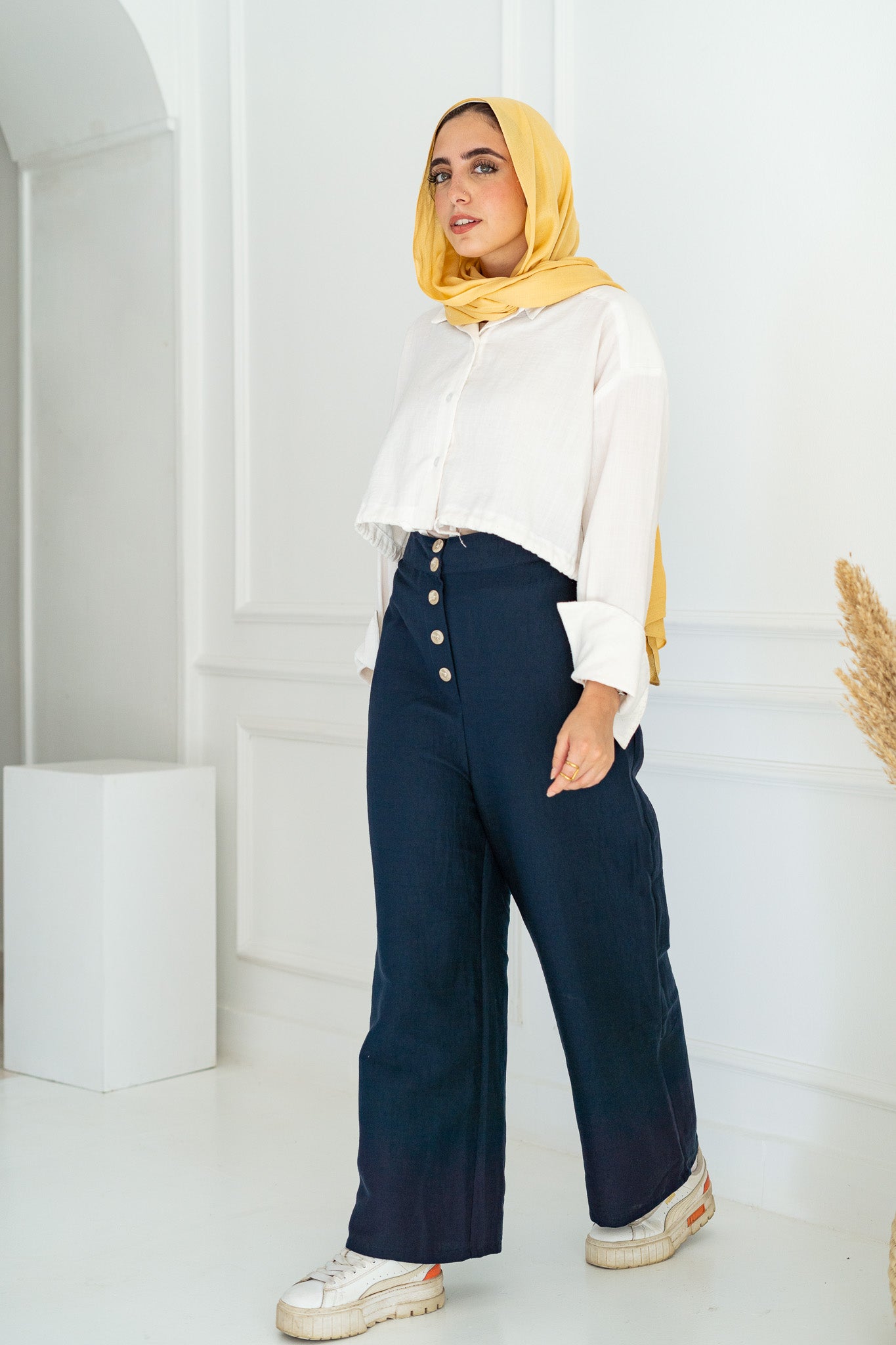 Amina Pants in Navy Blue