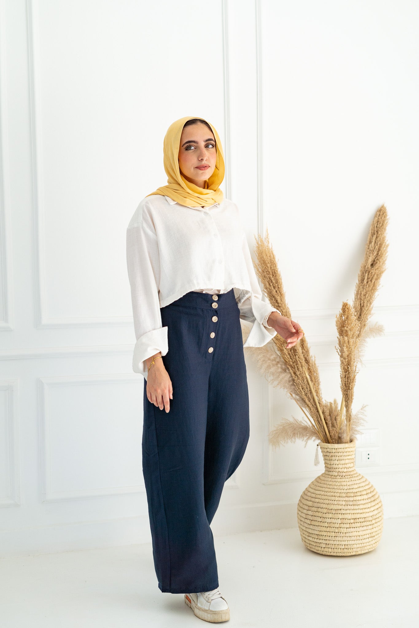 Amina Pants in Navy Blue