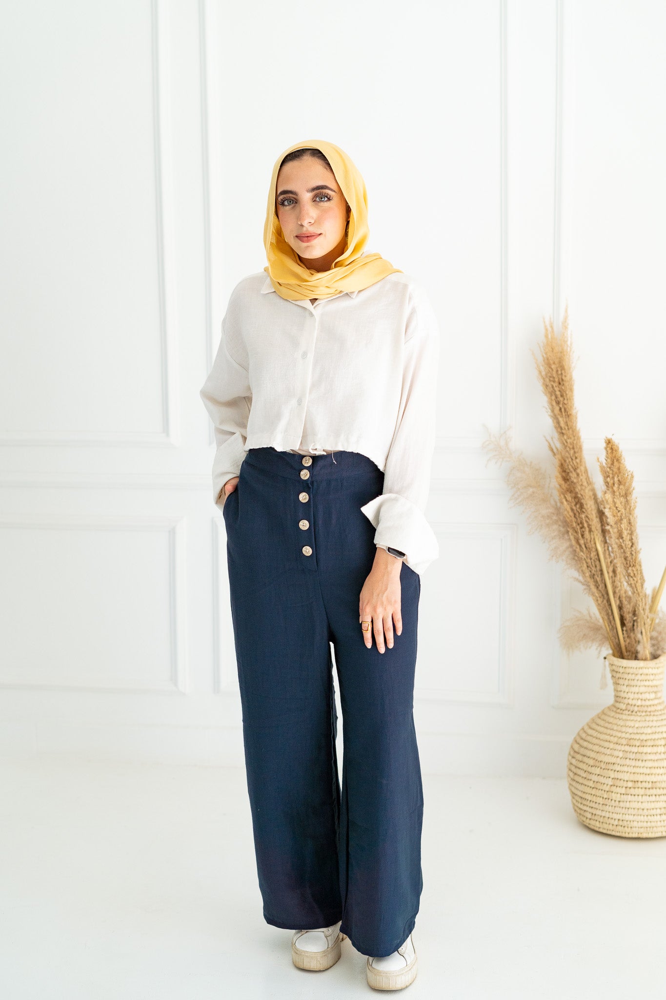 Amina Pants in Navy Blue