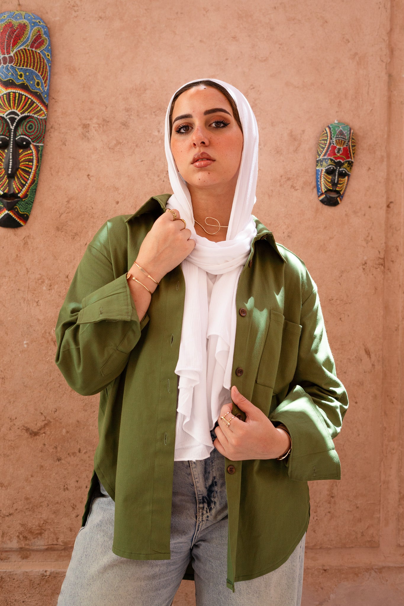 Dalida Shirt in Olive Green