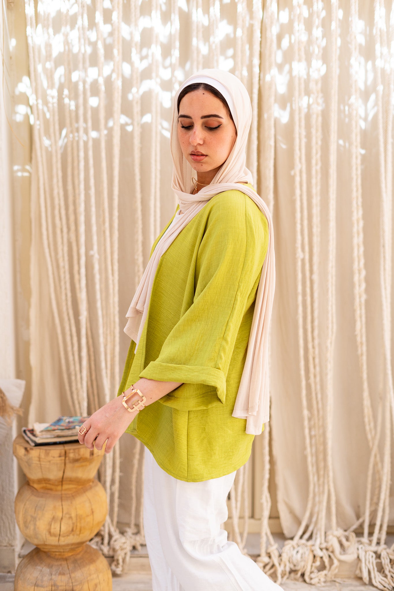 Camilia Kimono in Lime Green