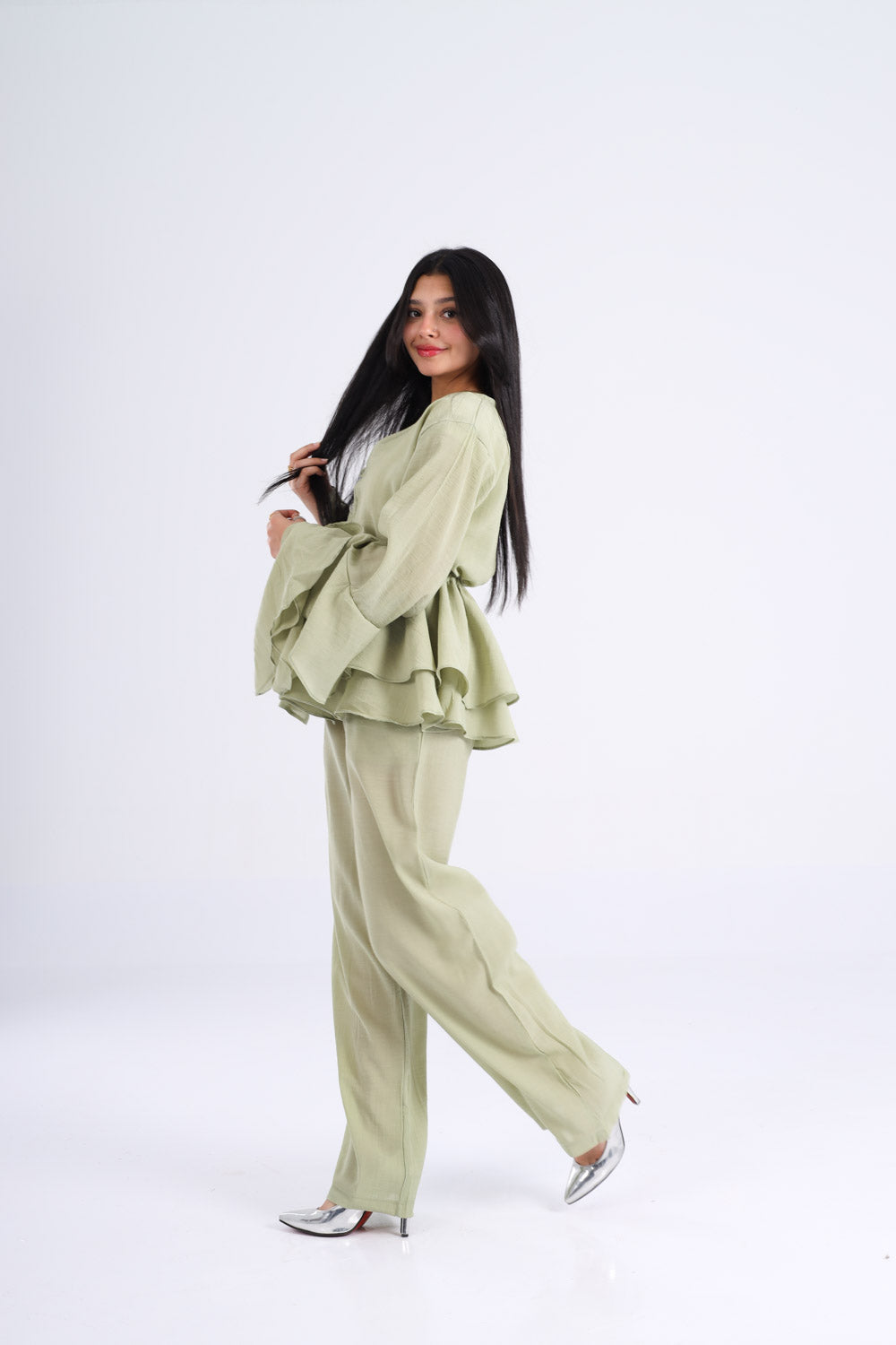 The Ruffles Set in Mint