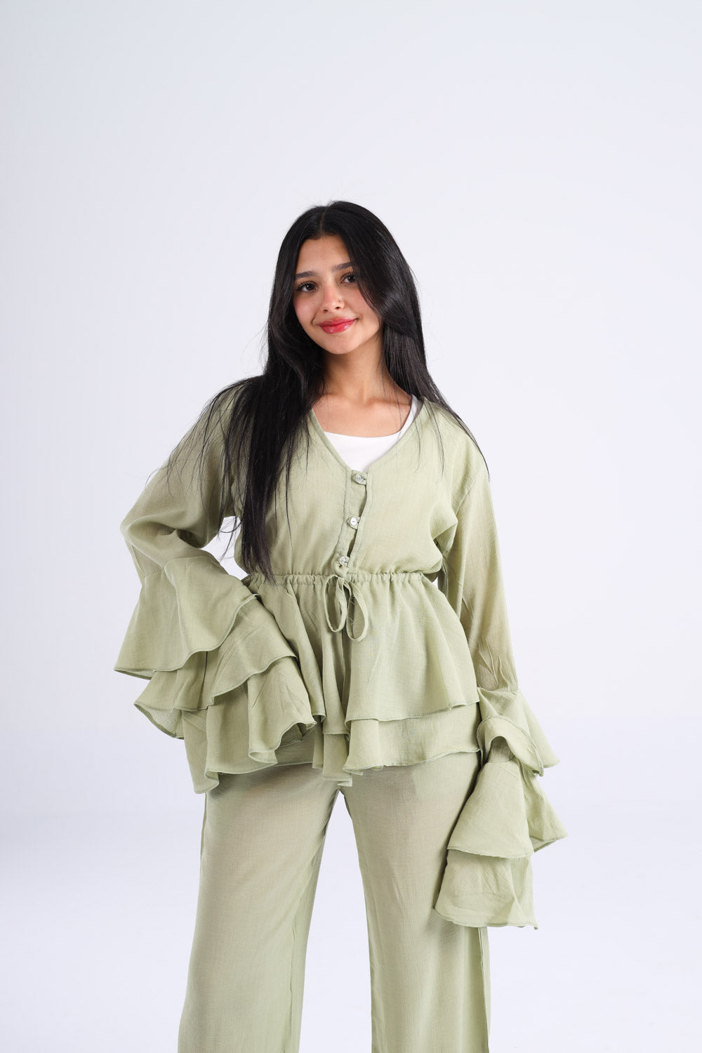 The Ruffles Set in Mint