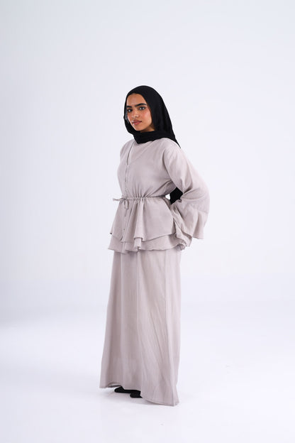 The Ruffles Set in Grey