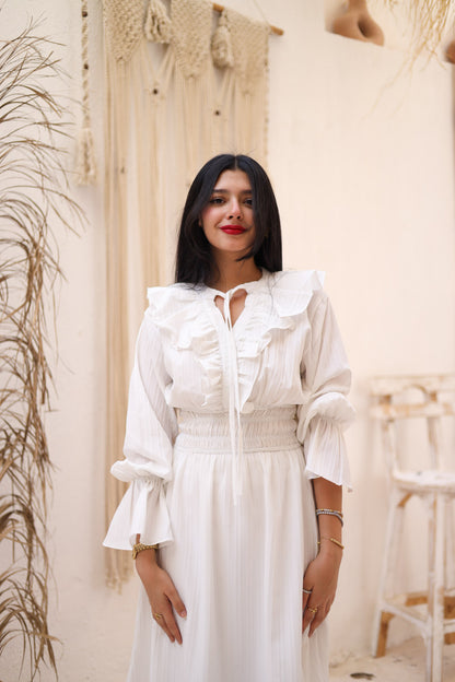 The Butterfly dress in white
