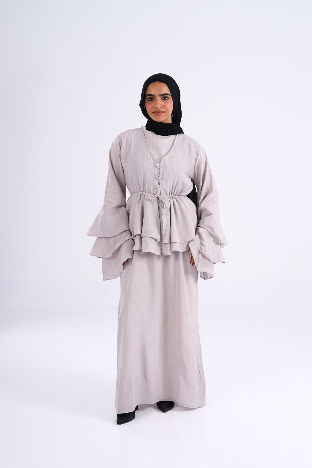 The Ruffles Set in Grey
