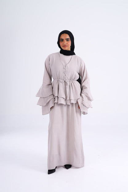 The Ruffles Set in Grey