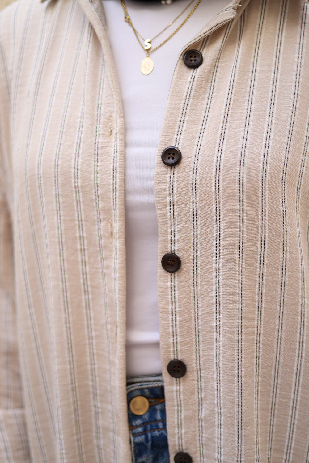 Everyday Dreamer Shirt Stripped Beige&Black