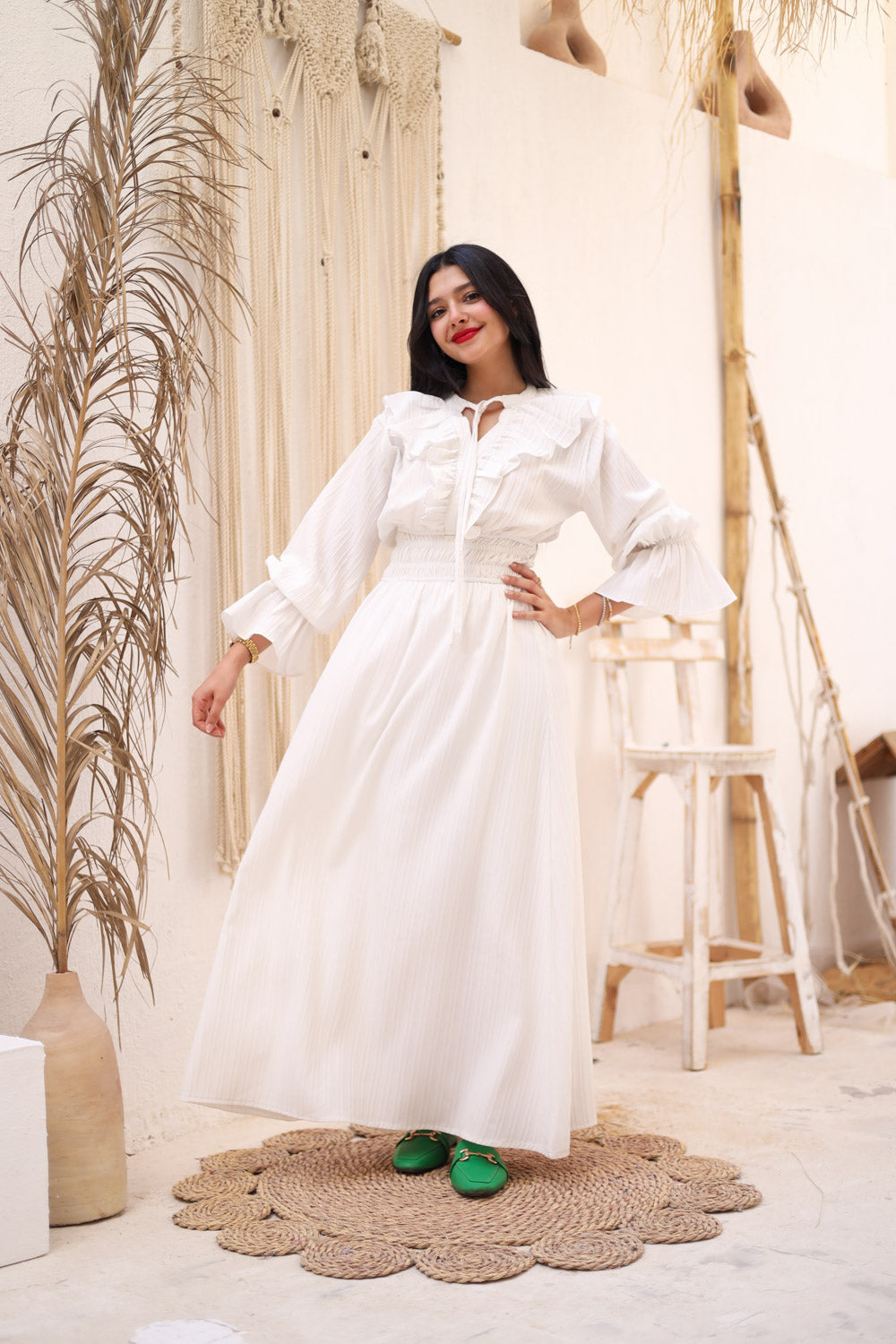 The Butterfly dress in white