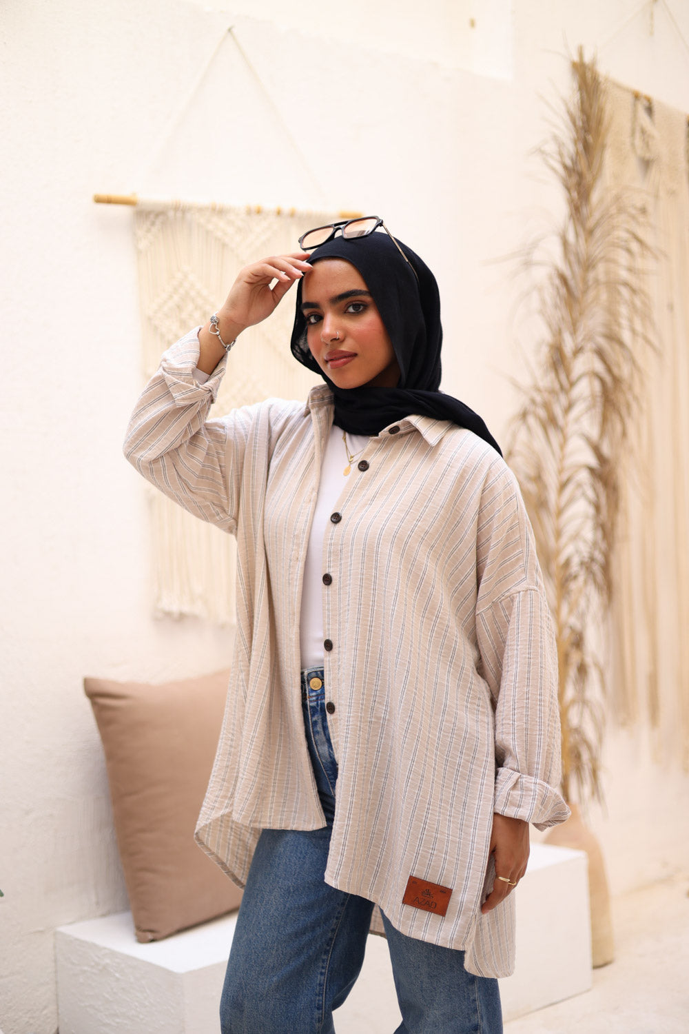 Everyday Dreamer Shirt Stripped Beige&Black