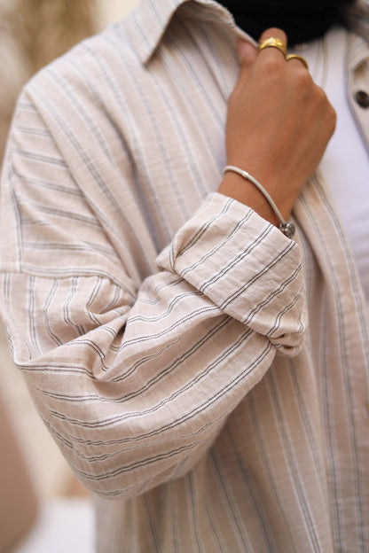Everyday Dreamer Shirt Stripped Beige&Black