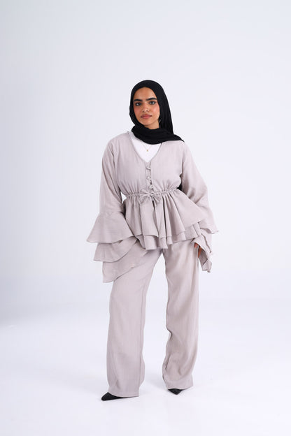 The Ruffles Set in Grey