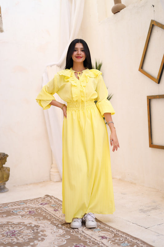 The Butterfly dress in yellow