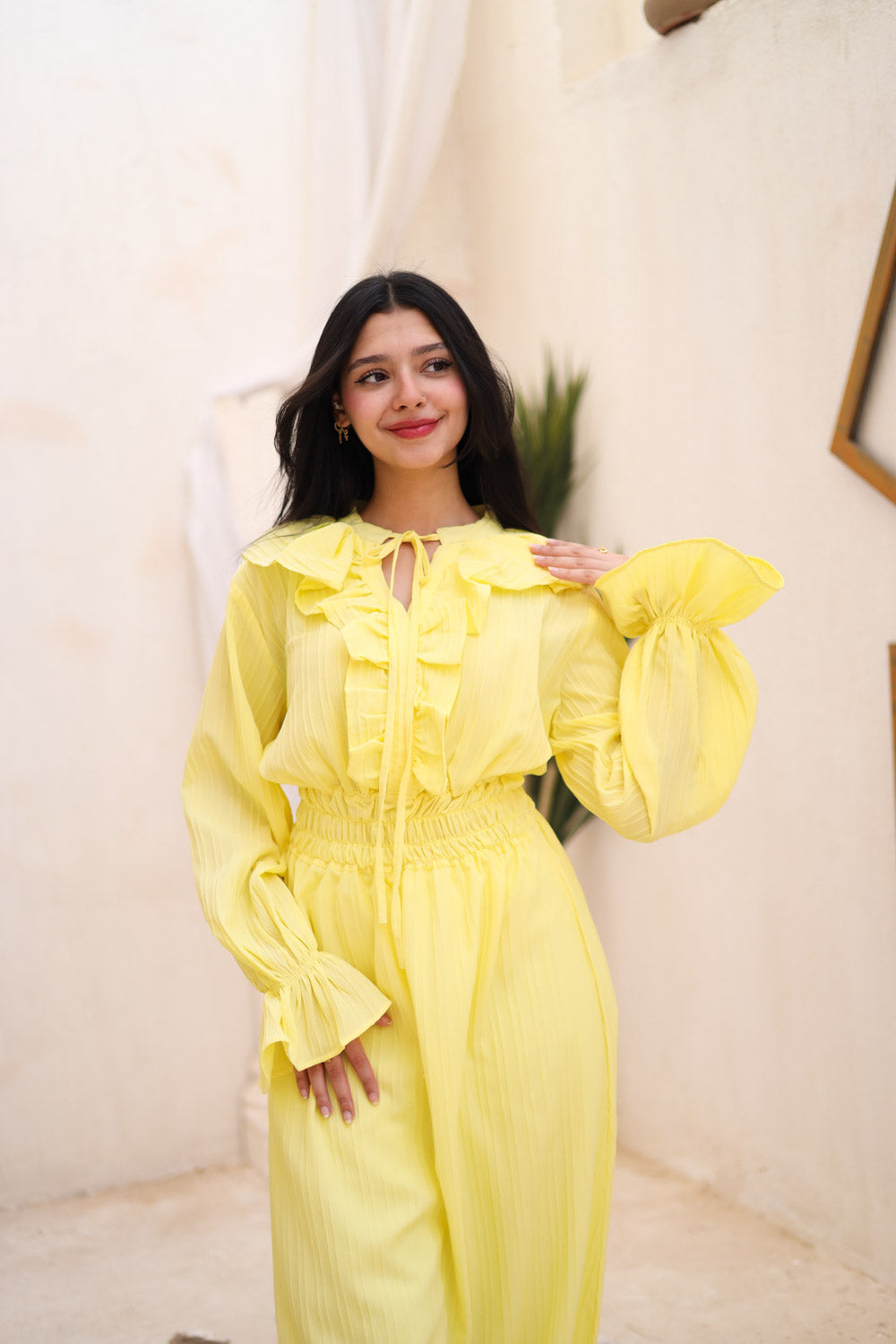 The Butterfly dress in yellow