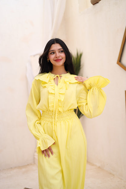 The Butterfly dress in yellow