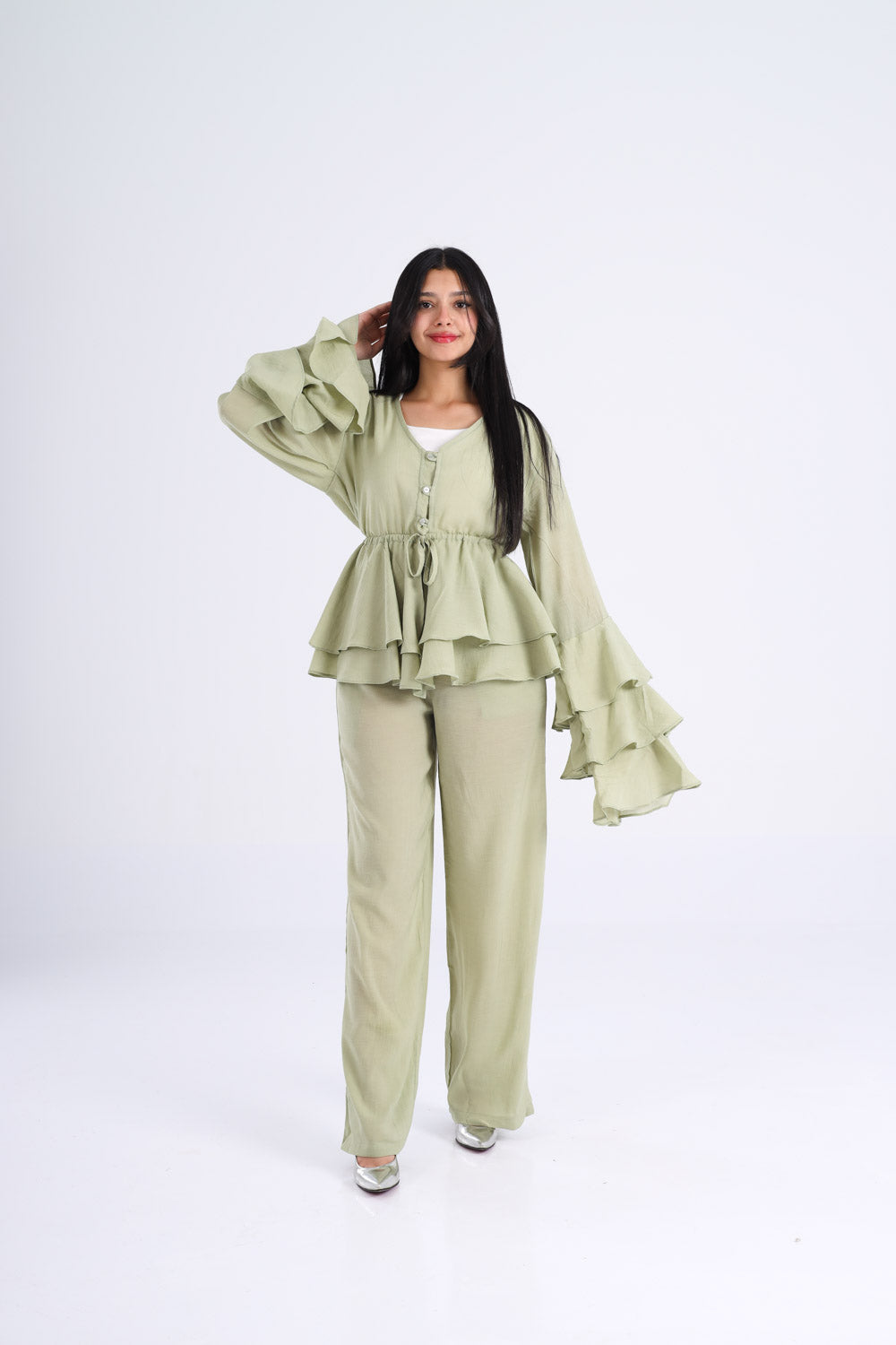 The Ruffles Set in Mint