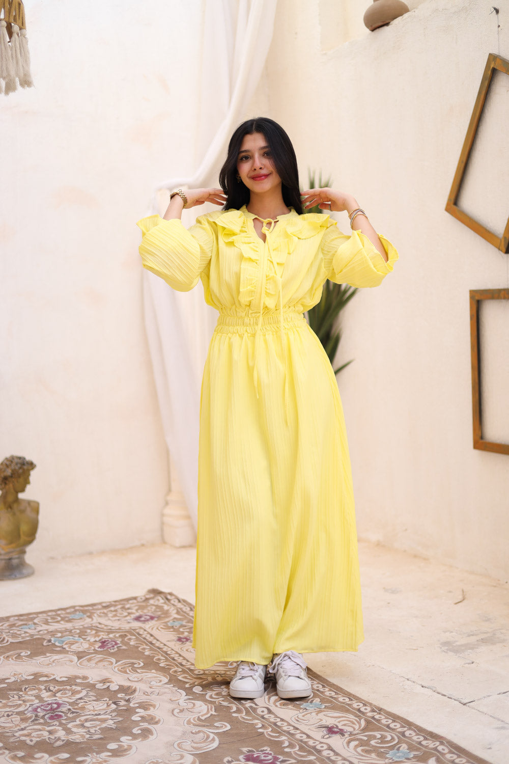 The Butterfly dress in yellow