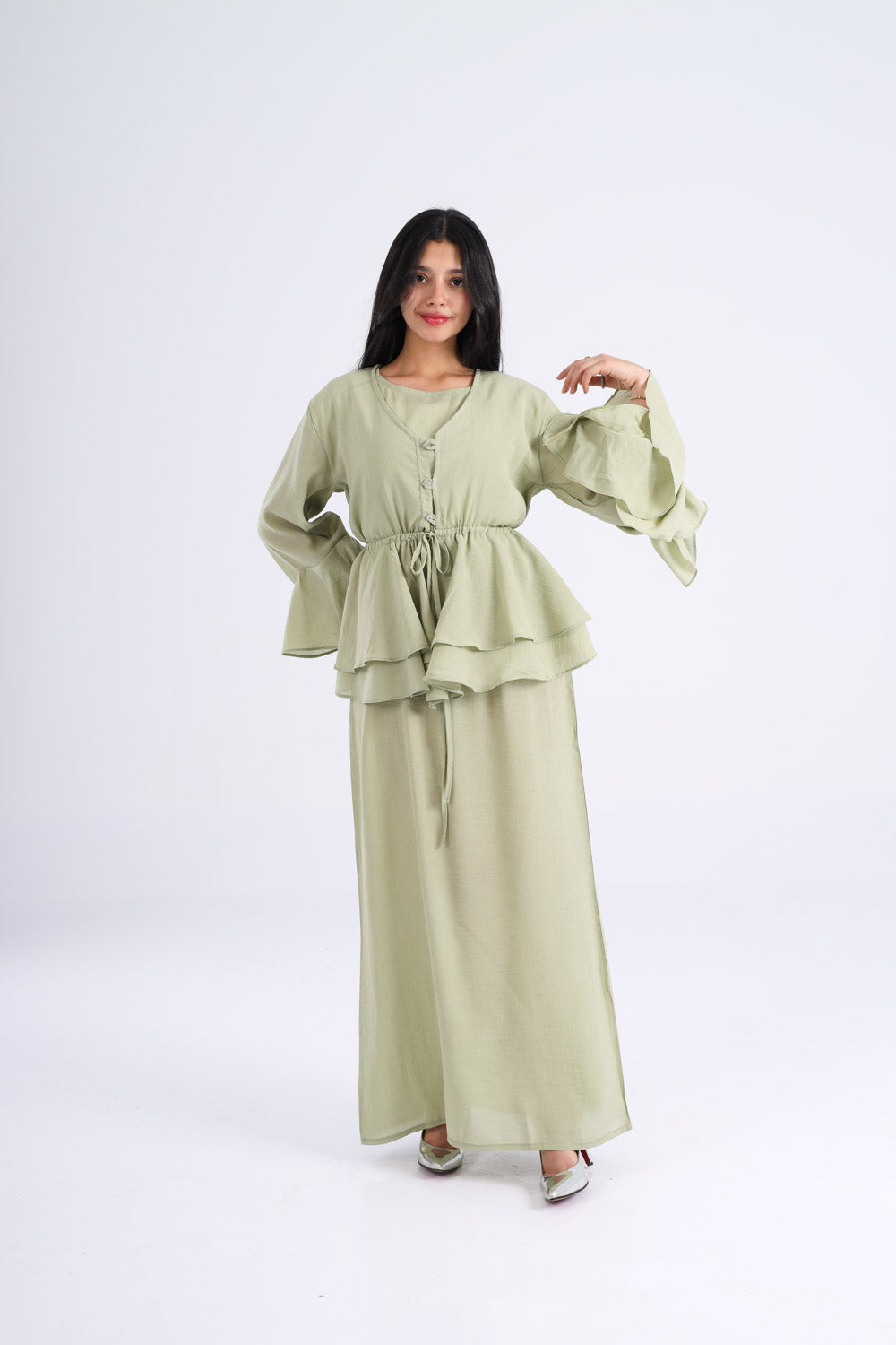 The Ruffles Set in Mint