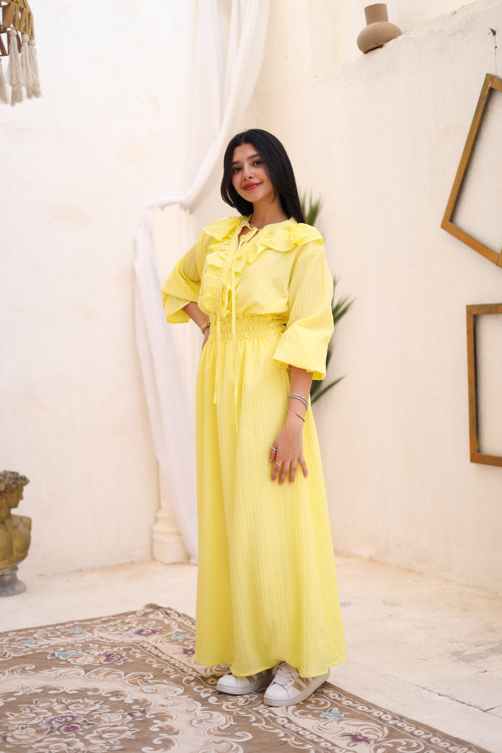 The Butterfly dress in yellow