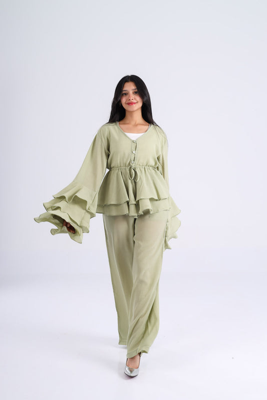 The Ruffles Set in Mint