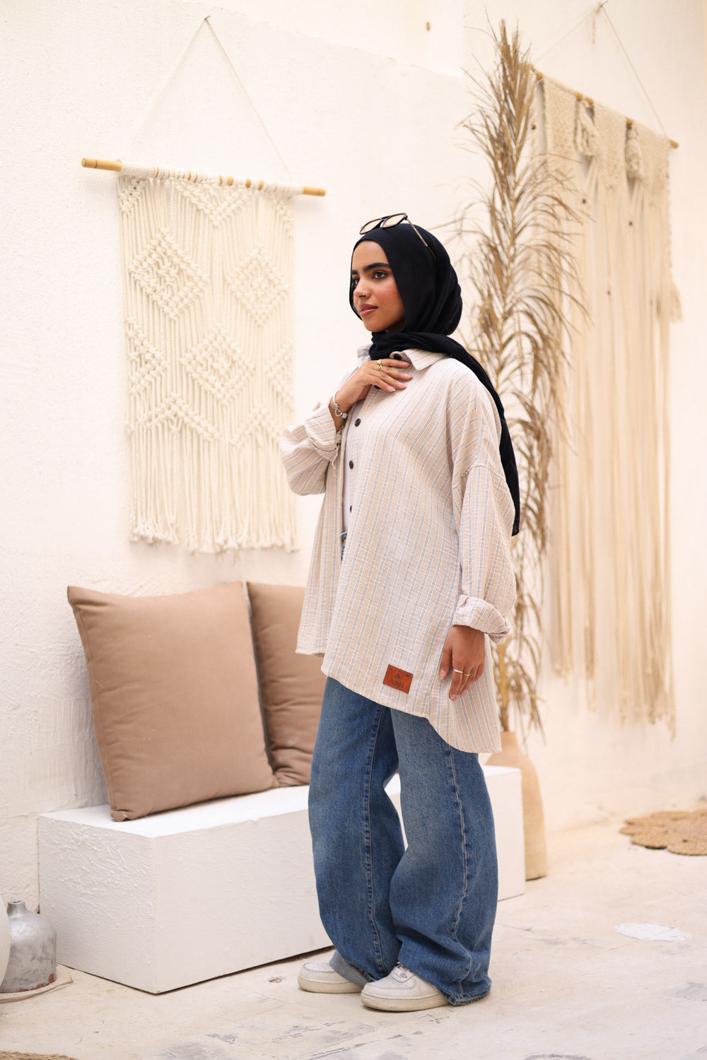 Everyday Dreamer Shirt Stripped Beige&Black