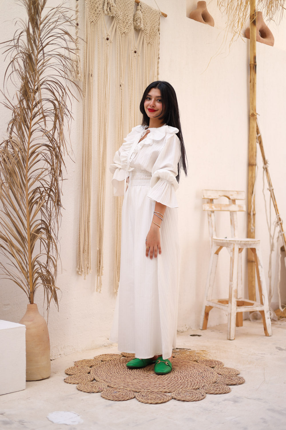 The Butterfly dress in white