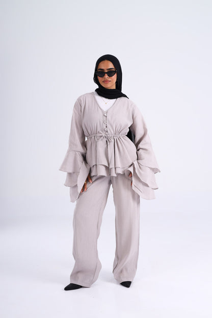 The Ruffles Set in Grey