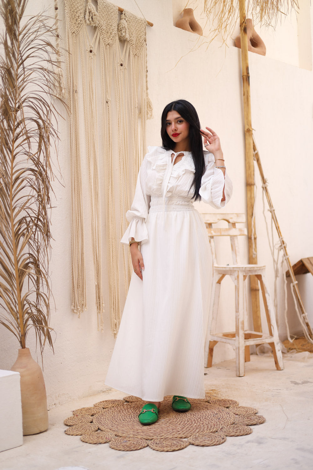 The Butterfly dress in white