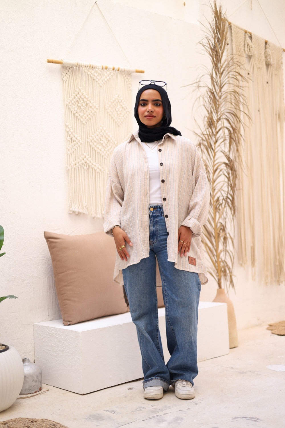 Everyday Dreamer Shirt Stripped Beige&Black