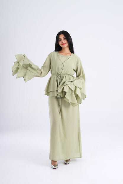 The Ruffles Set in Mint