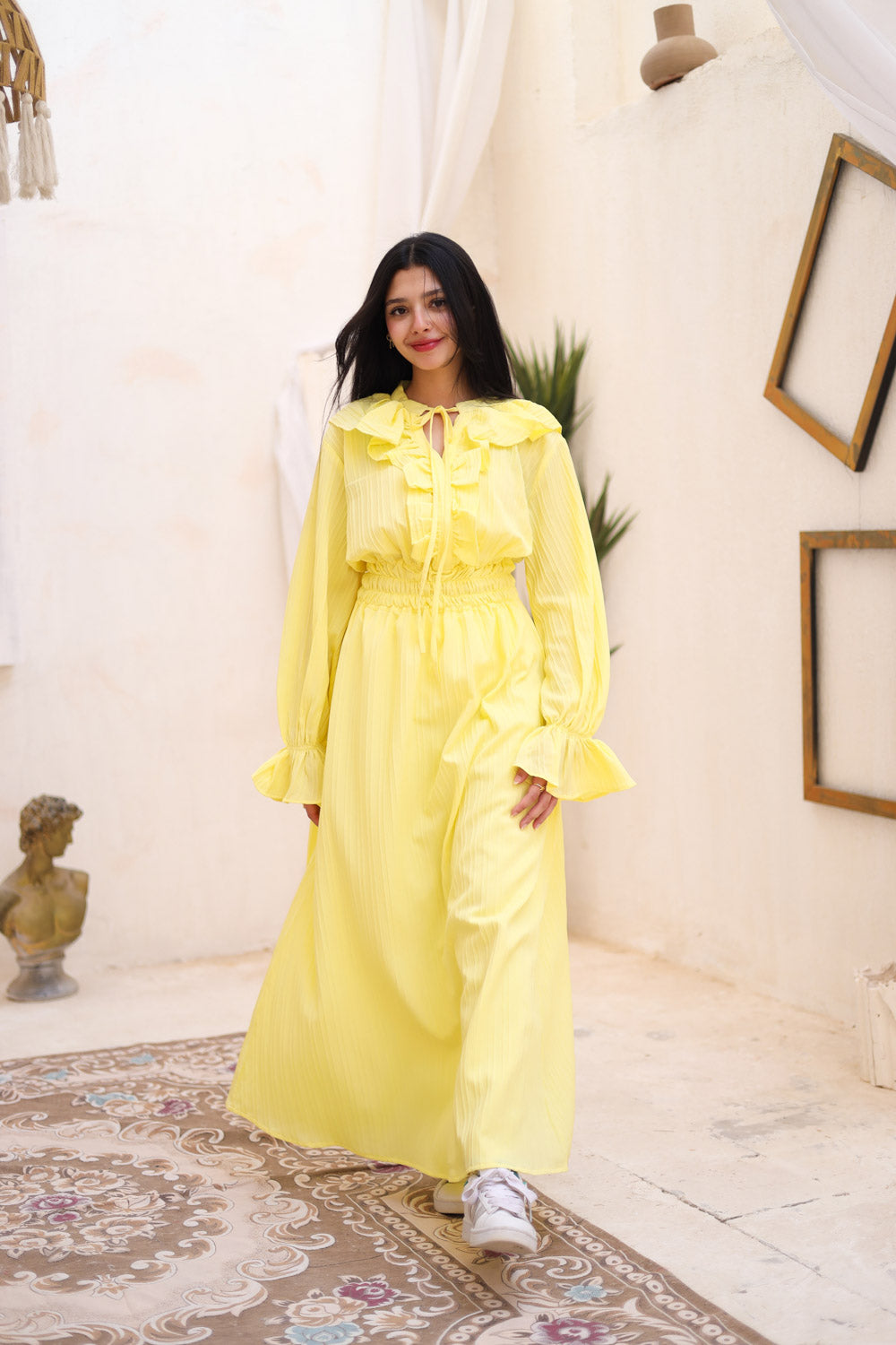 The Butterfly dress in yellow