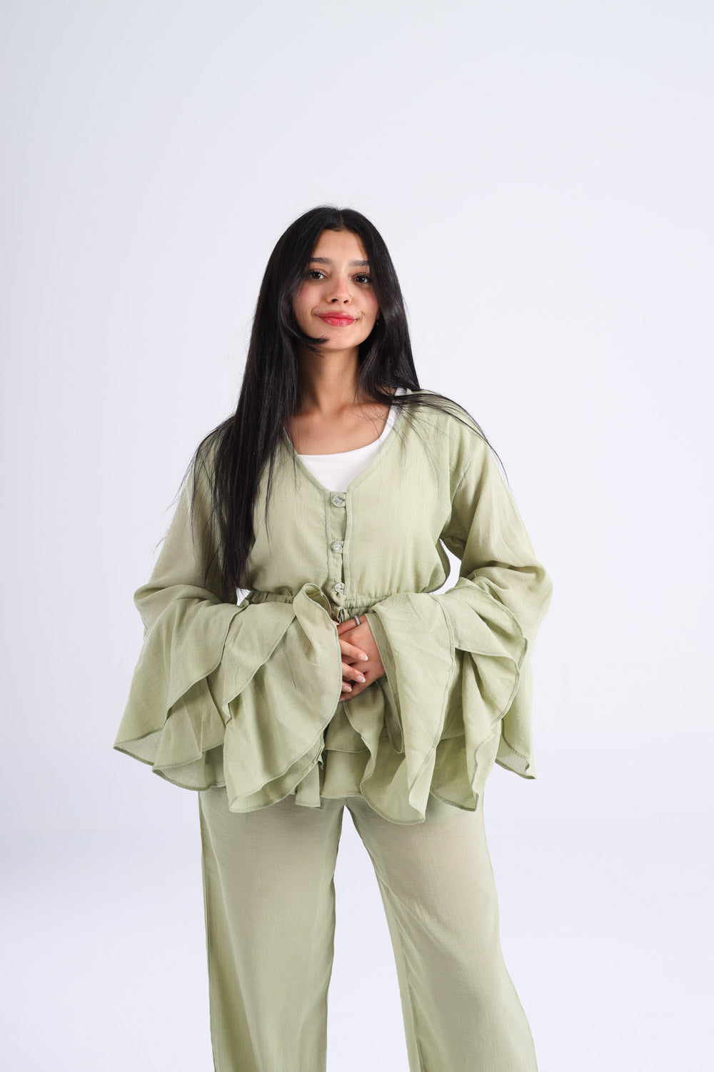 The Ruffles Set in Mint