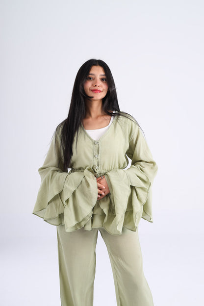 The Ruffles Set in Mint