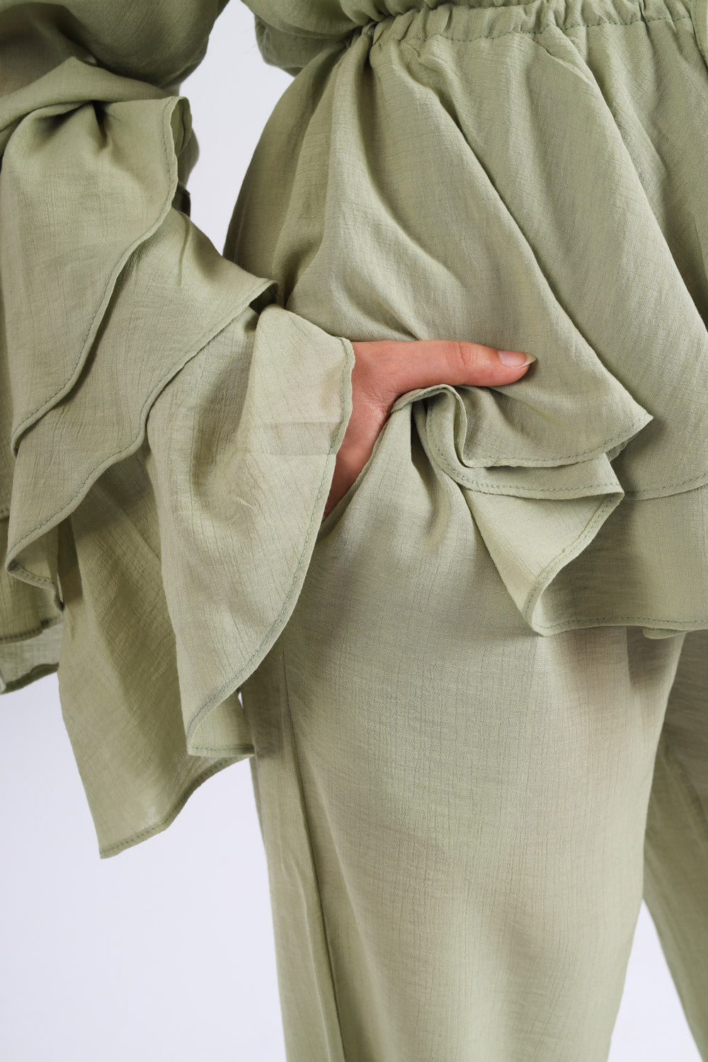 The Ruffles Set in Mint