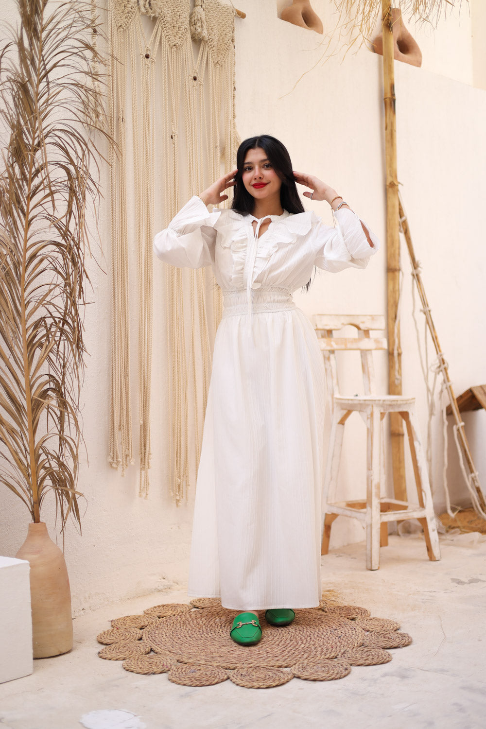 The Butterfly dress in white