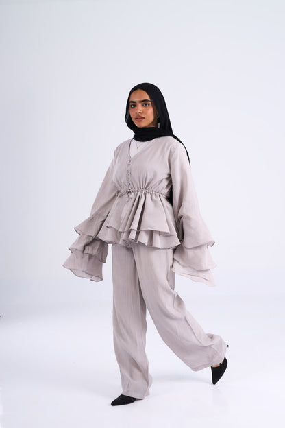 The Ruffles Set in Grey