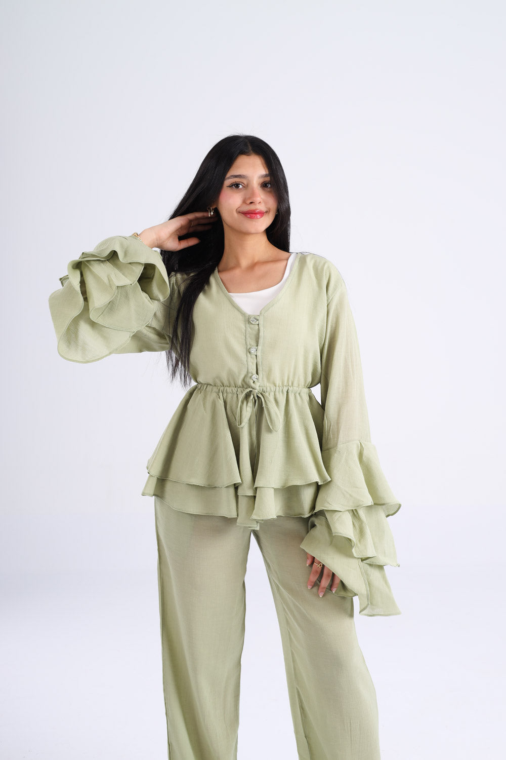 The Ruffles Set in Mint