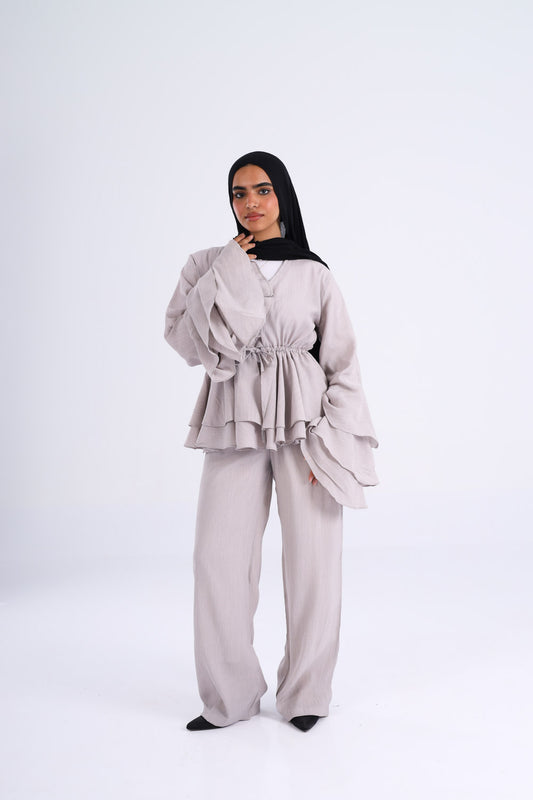 The Ruffles Set in Grey