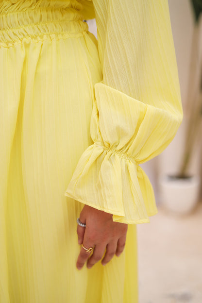 The Butterfly dress in yellow