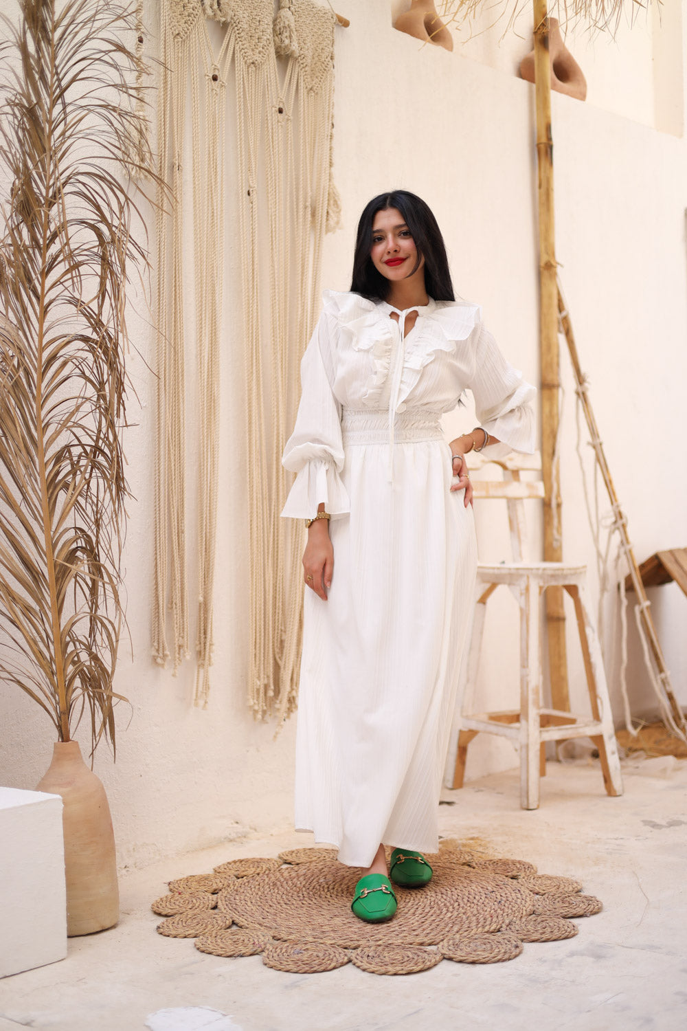 The Butterfly dress in white