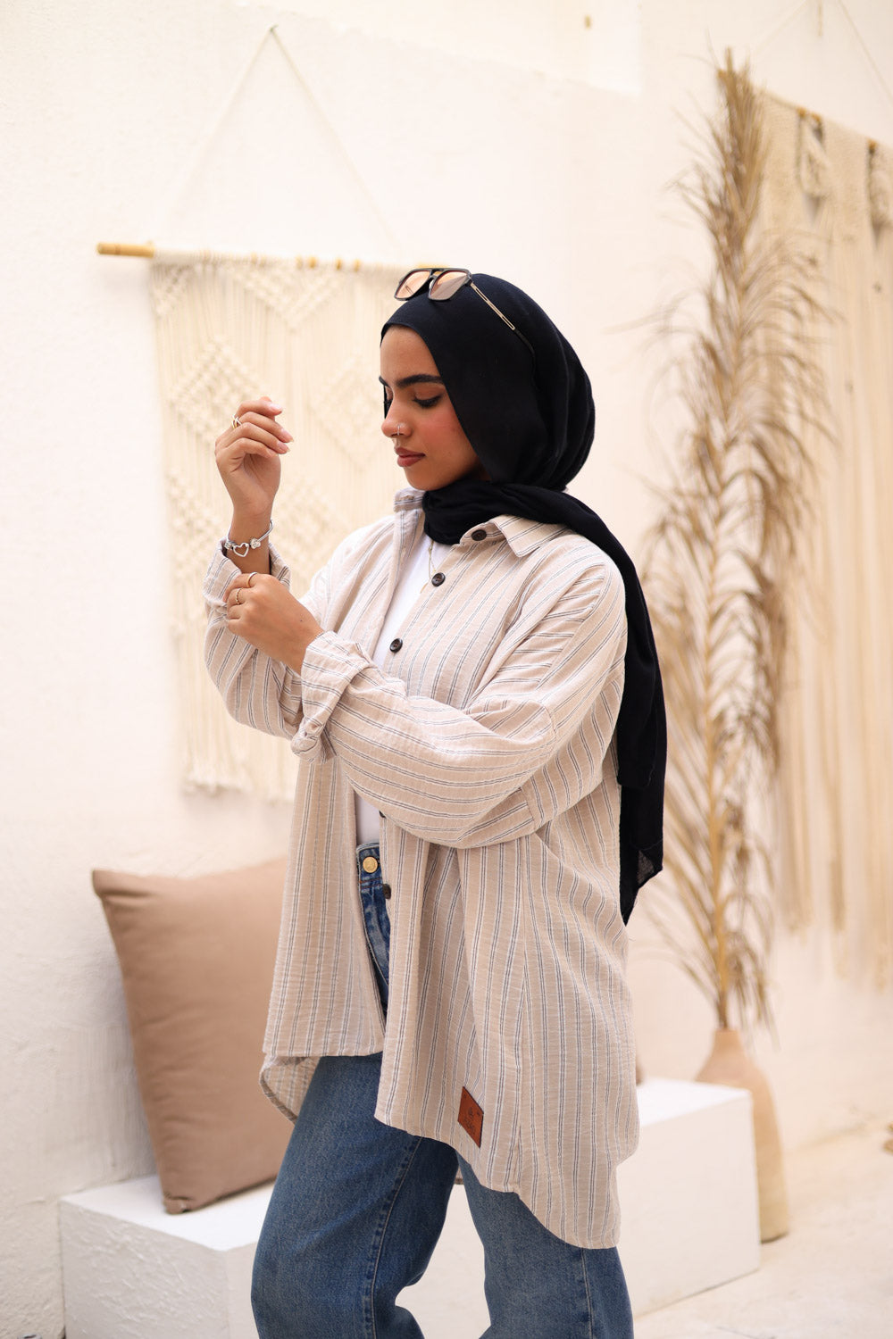 Everyday Dreamer Shirt Stripped Beige&Black
