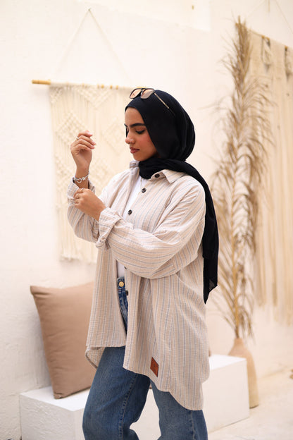 Everyday Dreamer Shirt Stripped Beige&Black