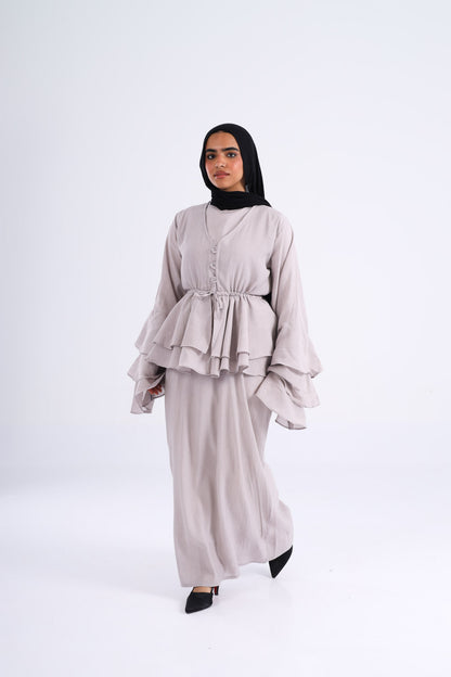 The Ruffles Set in Grey