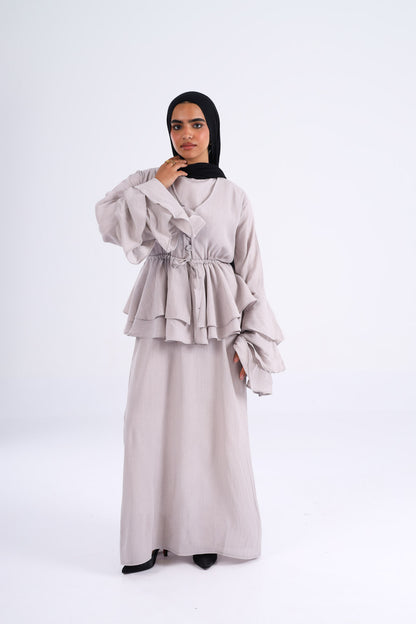The Ruffles Set in Grey