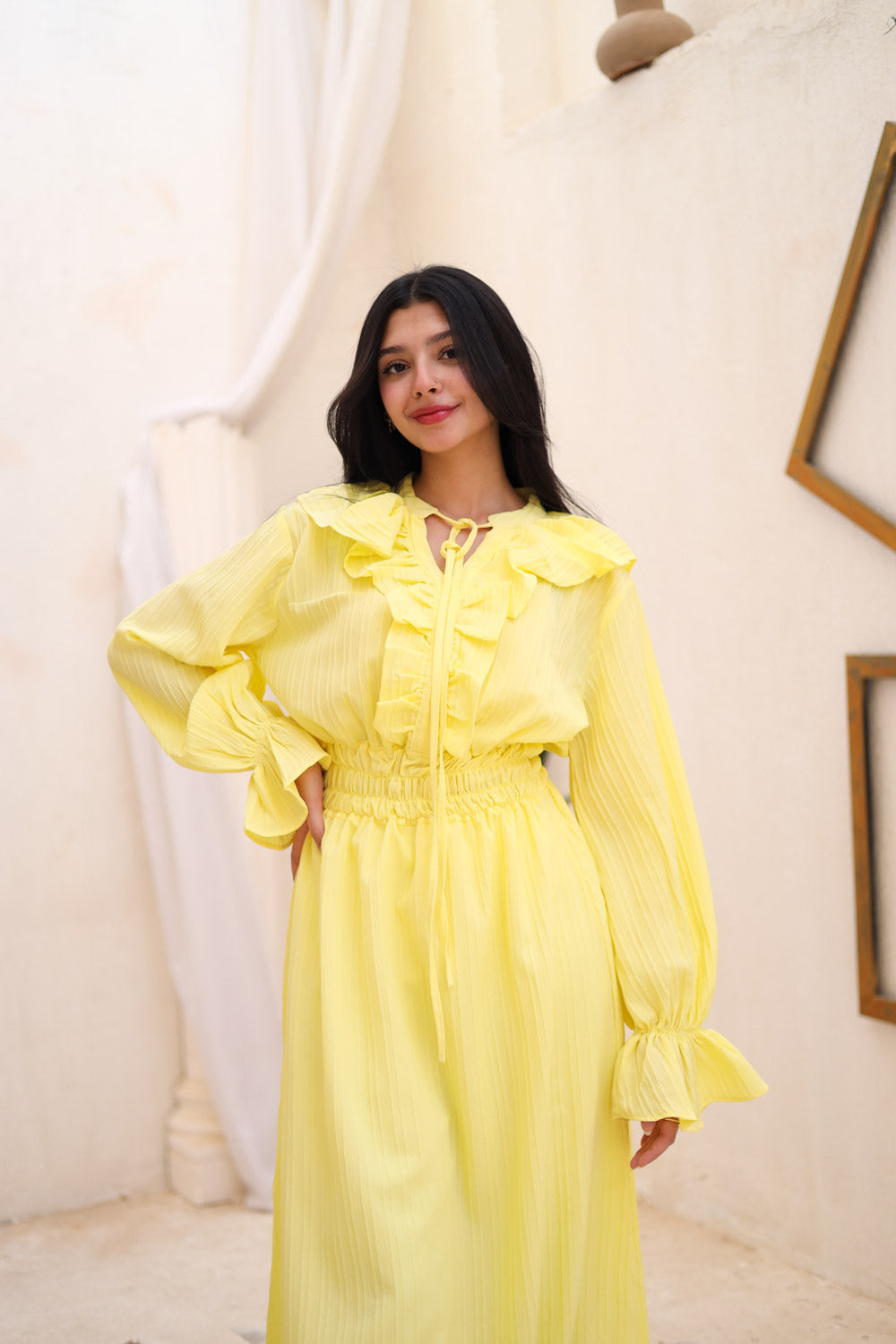 The Butterfly dress in yellow