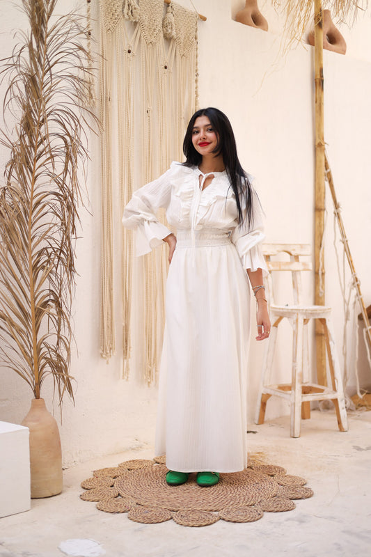The Butterfly dress in white