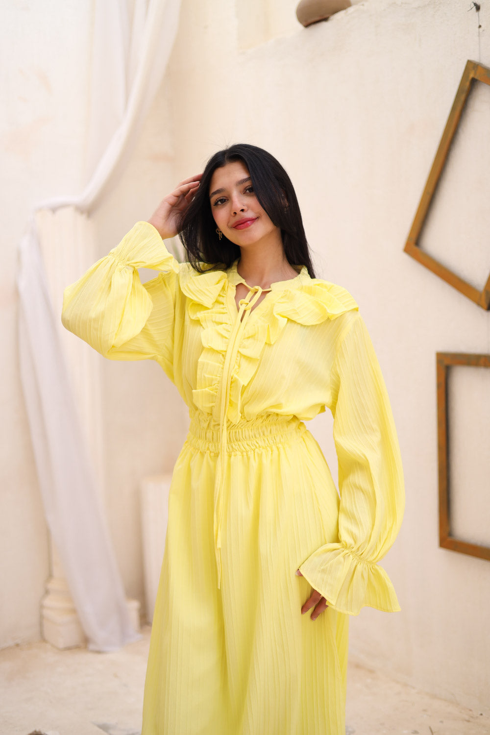 The Butterfly dress in yellow